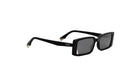 A pair of black rectangular sunglasses with a Fendi logo on the frame.