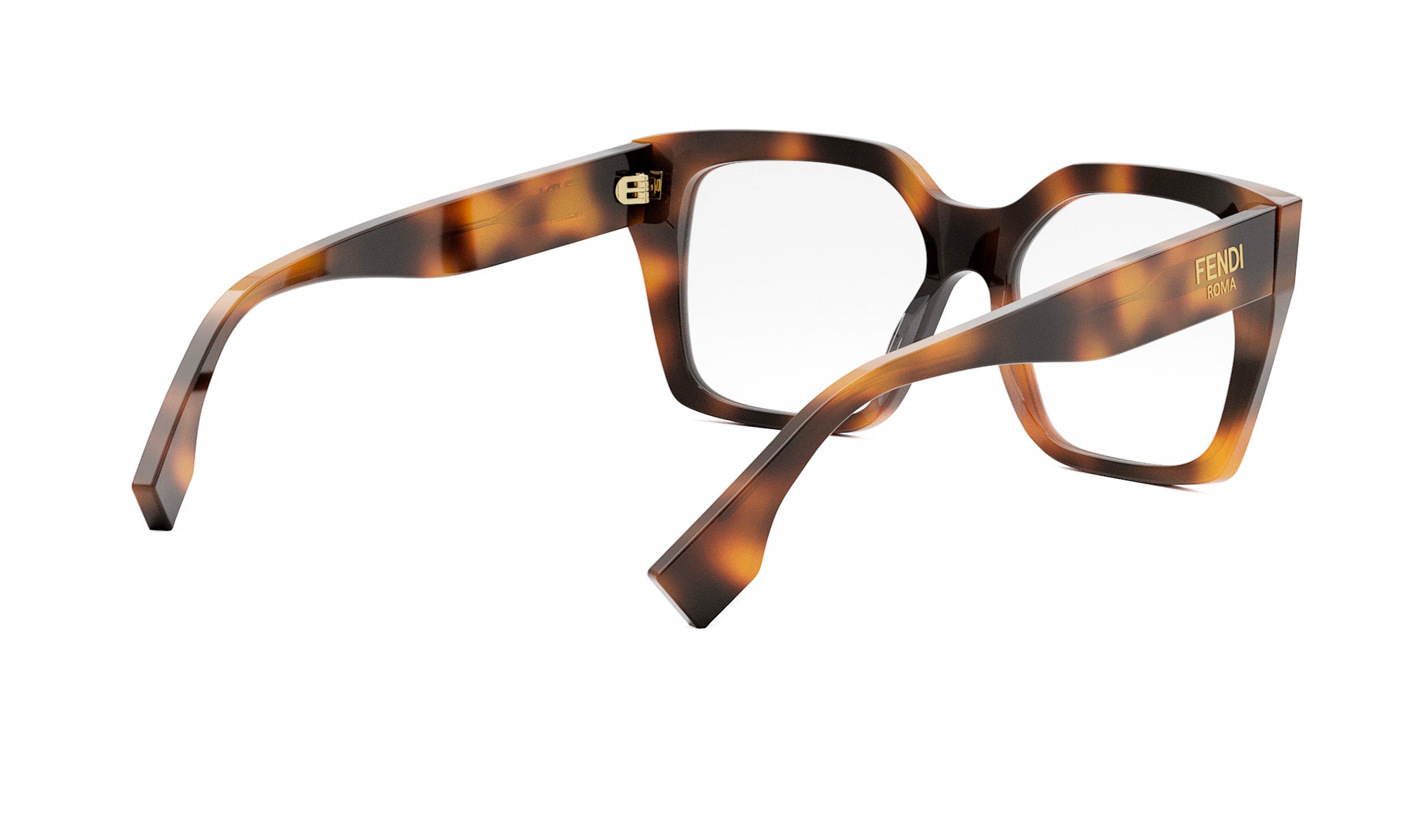A pair of tortoiseshell-framed glasses with a dark brown frame and a lighter brown center.