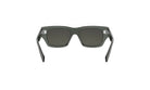 A pair of dark-colored sunglasses with a sleek, modern design.