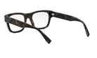 A pair of dark-framed glasses with a tortoiseshell pattern.