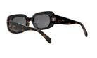 A pair of stylish sunglasses with a tortoiseshell frame and dark lenses.