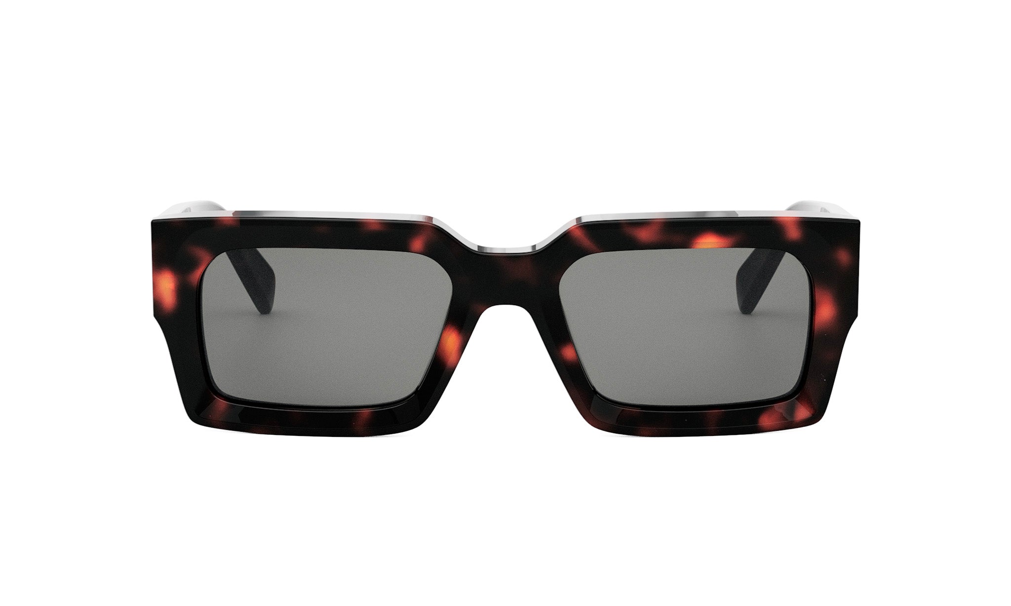 A pair of sunglasses with a dark frame and dark lenses.