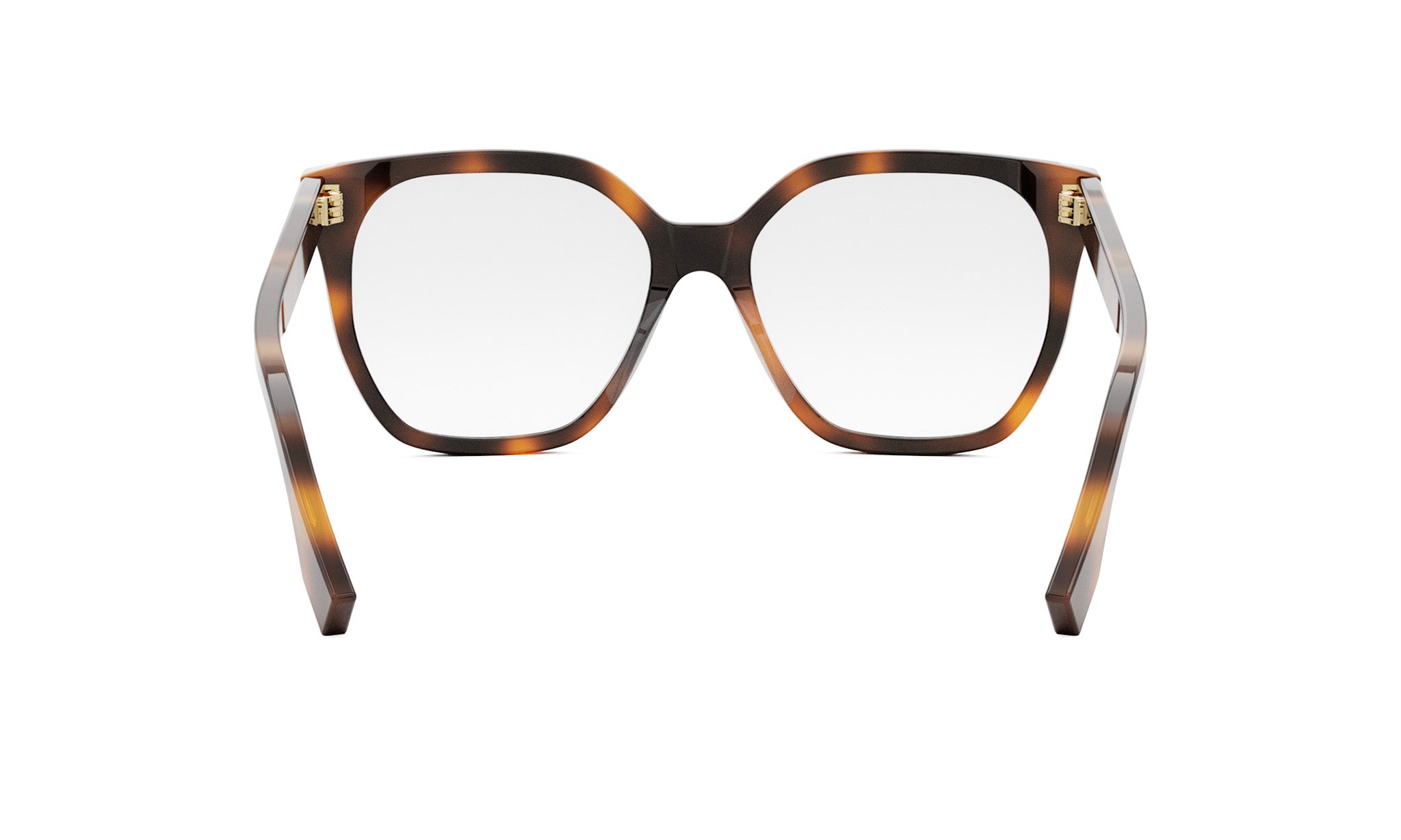 A pair of brown-framed glasses with a tortoiseshell pattern.