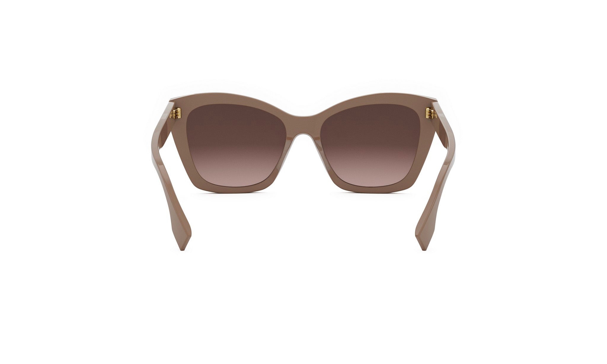 A pair of brown sunglasses with a gradient lens design.