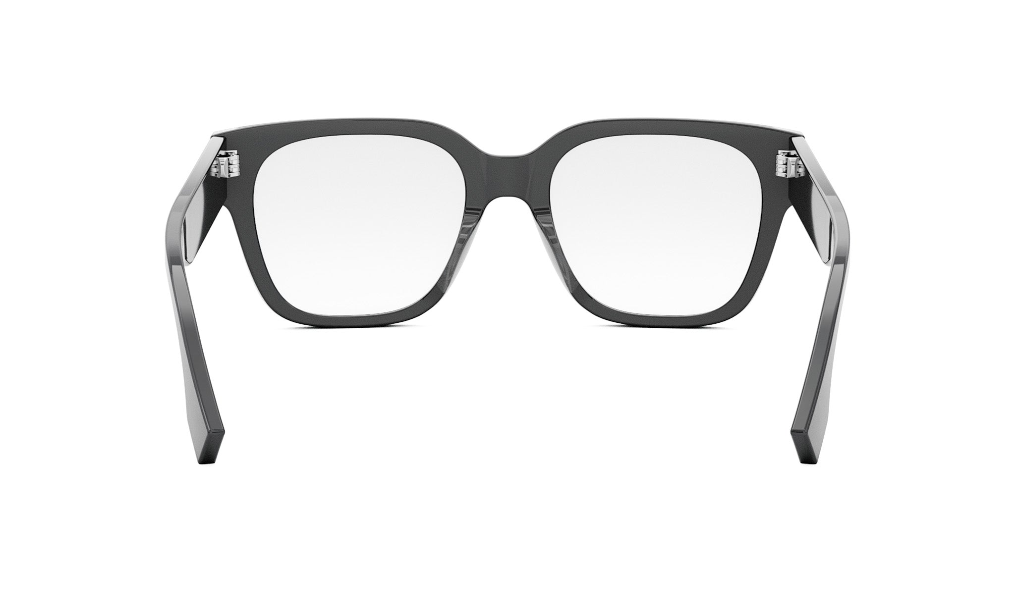 A pair of black-framed glasses with a sleek, modern design.