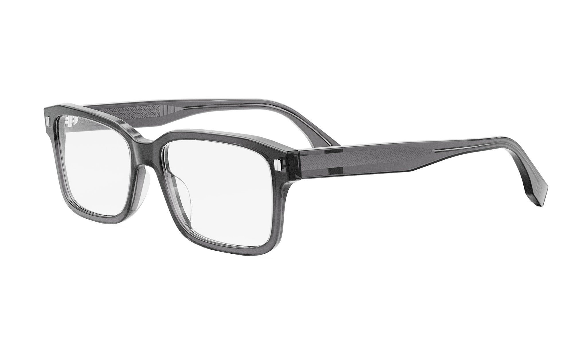 A pair of black-framed glasses with clear lenses.