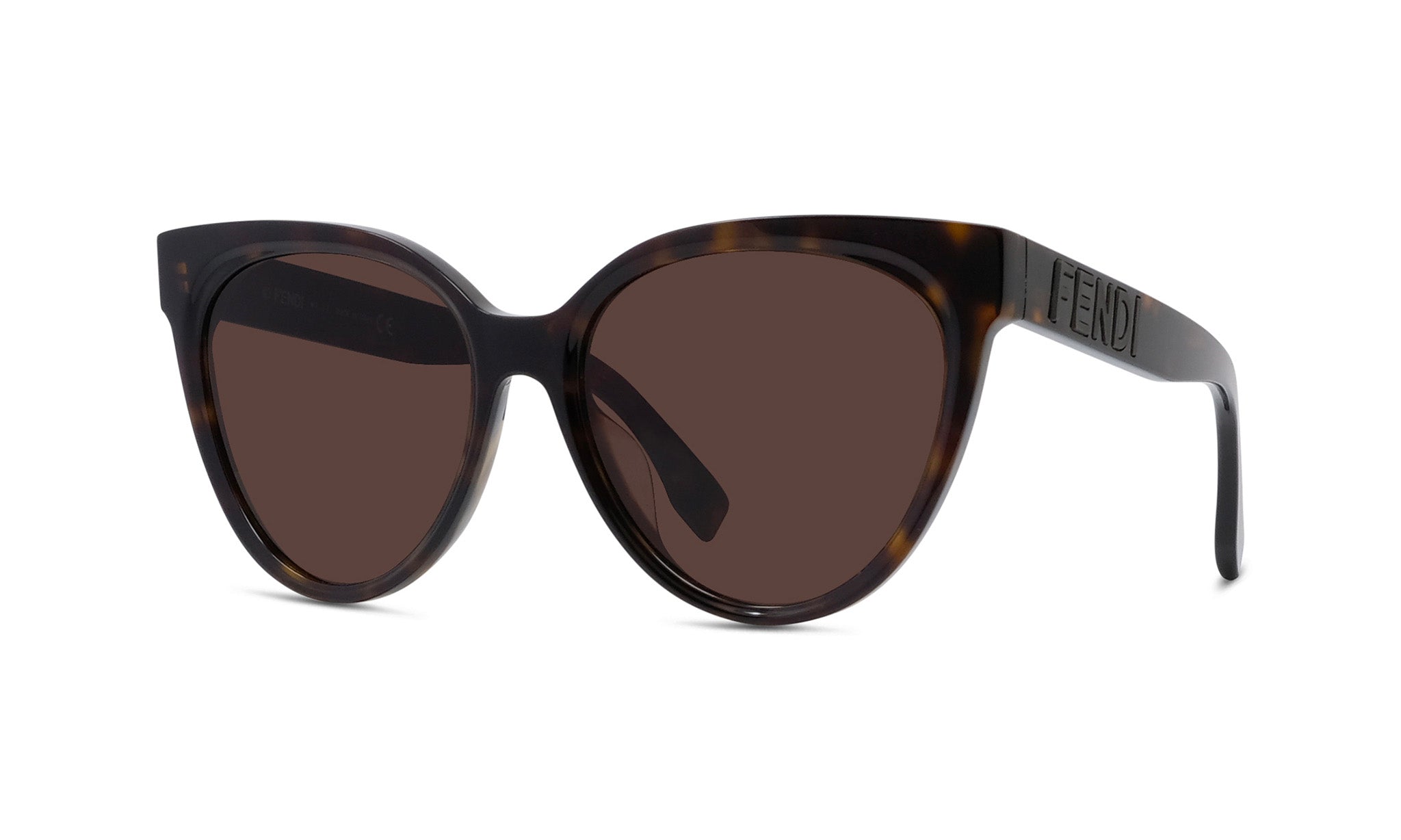 A pair of dark-framed sunglasses with a tortoiseshell frame and dark lenses.