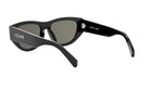 A pair of black sunglasses with the Celine logo on the frame.