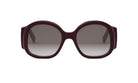 A pair of dark-colored sunglasses with a sleek, modern design.