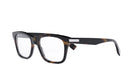 A pair of stylish, tortoiseshell-framed glasses with a sleek black frame.