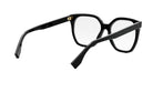 A pair of black-framed glasses with a sleek, modern design.