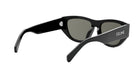 A pair of black sunglasses with the Celine logo on the frame.