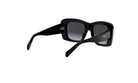 A pair of black sunglasses with a sleek, modern design.