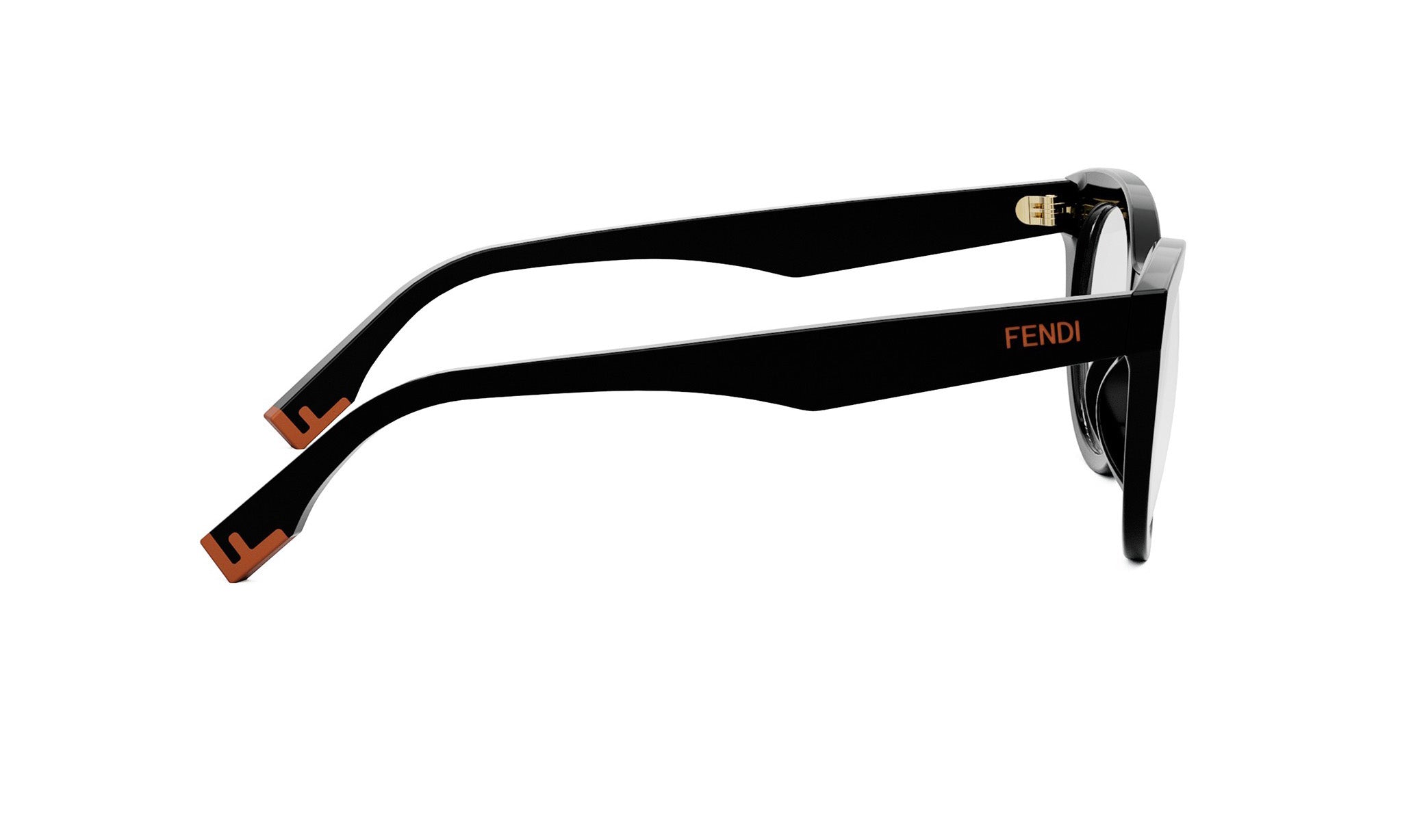 A pair of black Fendi sunglasses with a sleek, modern design.
