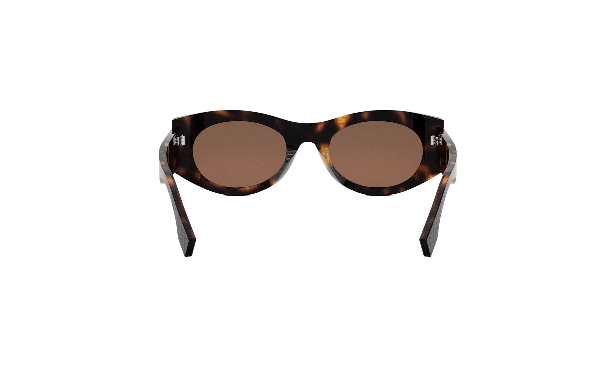 A pair of tortoiseshell sunglasses with dark brown lenses against a white background.