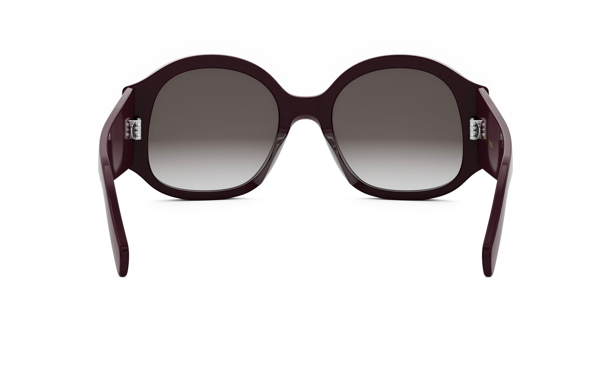 A pair of dark-colored sunglasses with a gradient lens design.