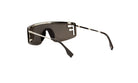 A pair of dark-framed sunglasses with a sleek, modern design.