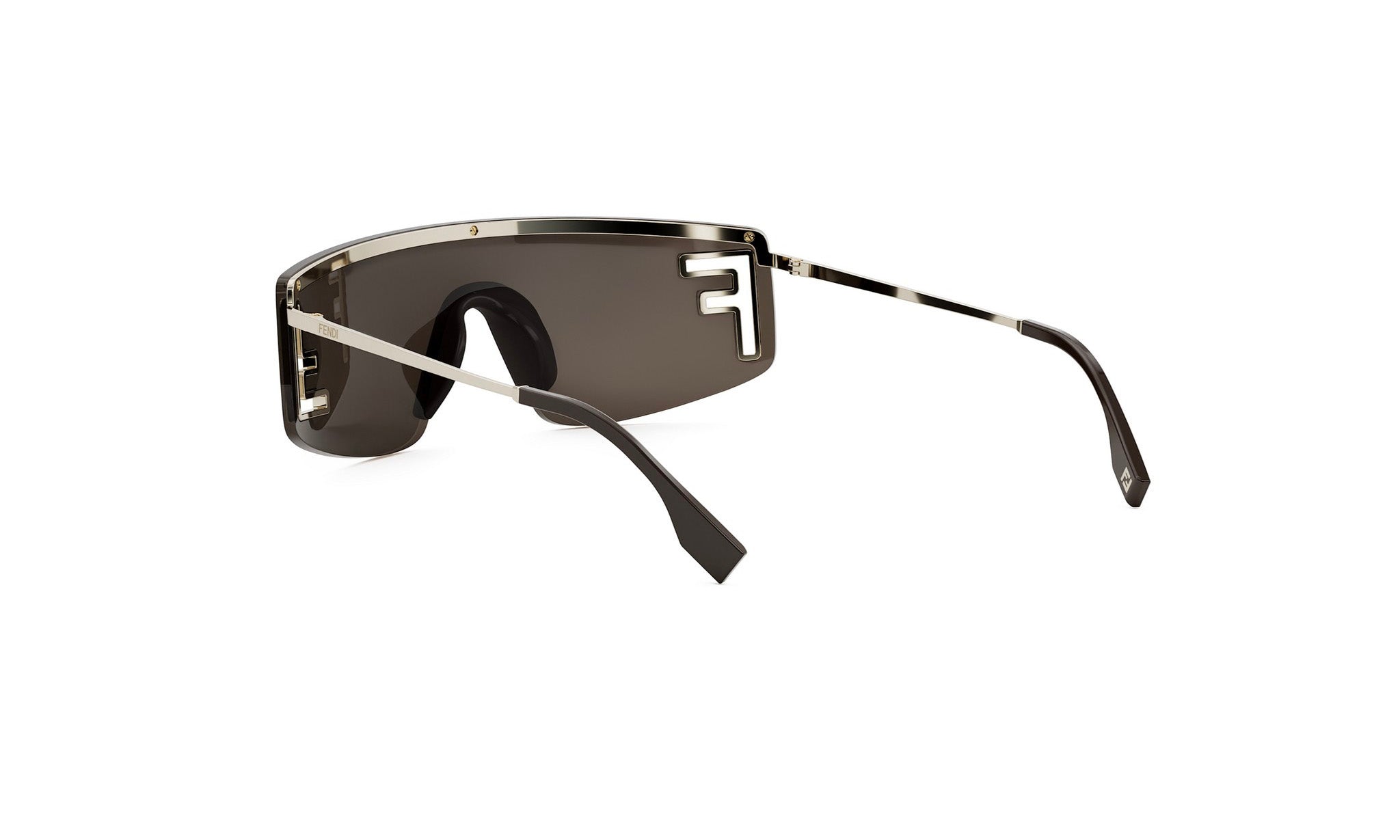 A pair of dark-framed sunglasses with a sleek, modern design.