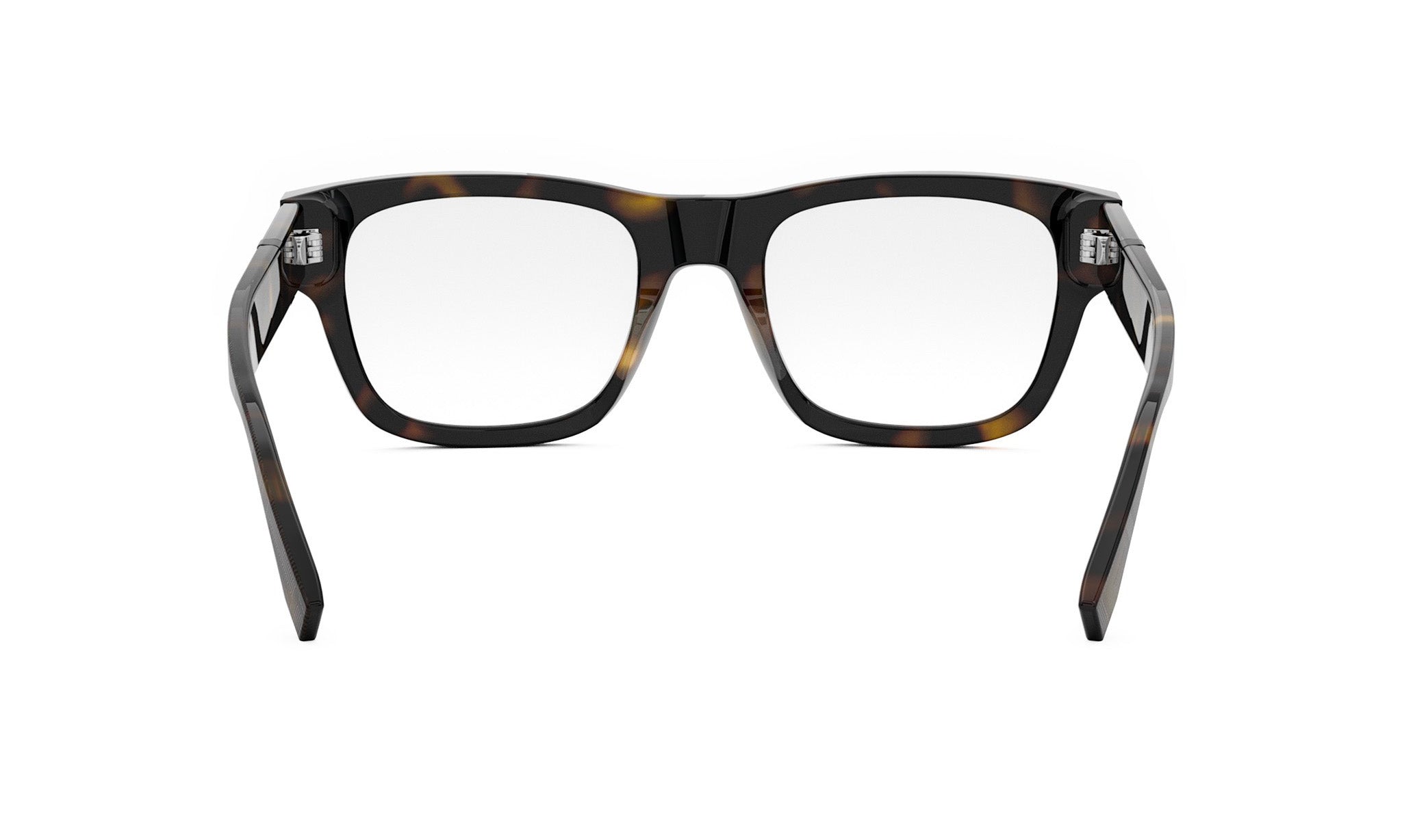 A pair of black-framed glasses with a tortoiseshell pattern.