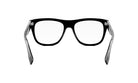 A pair of black-framed glasses with a sleek, modern design.