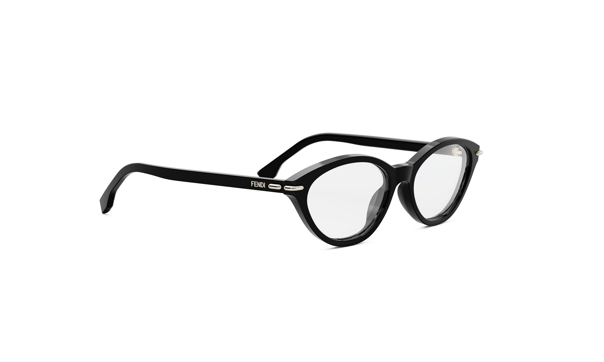 A pair of black-framed glasses with a sleek, modern design.