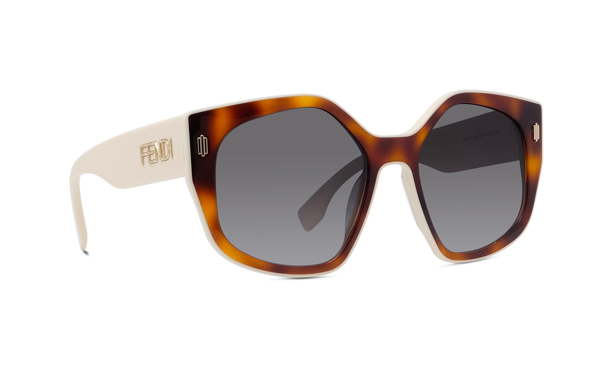 A pair of stylish sunglasses with a tortoiseshell frame and dark lenses.