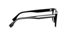 A pair of black-framed glasses with a sleek, modern design.