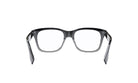 A pair of black-framed glasses with a sleek, modern design.