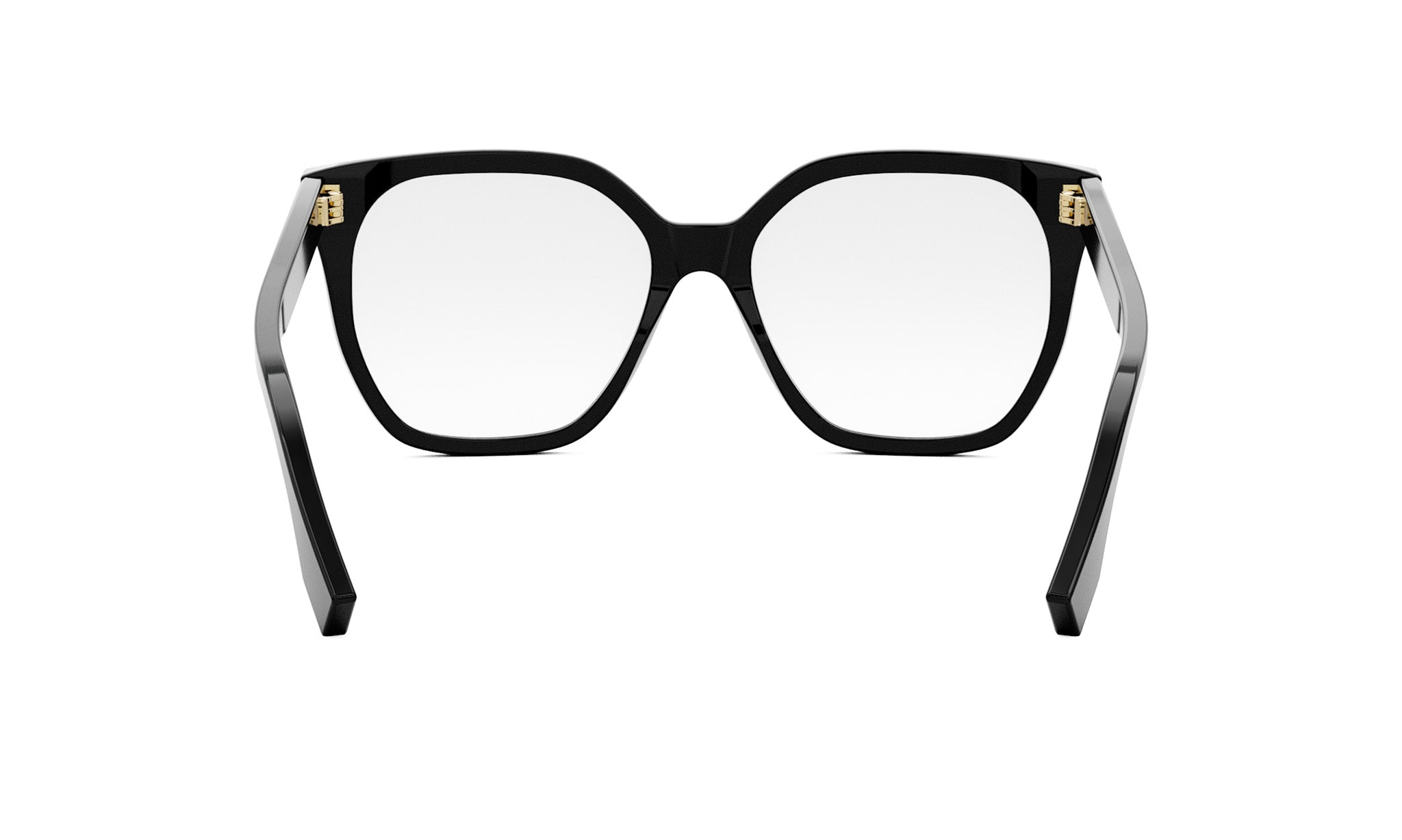 A pair of black-framed glasses with a sleek, modern design.
