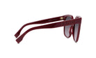 A pair of burgundy-colored Fendi sunglasses with dark lenses.