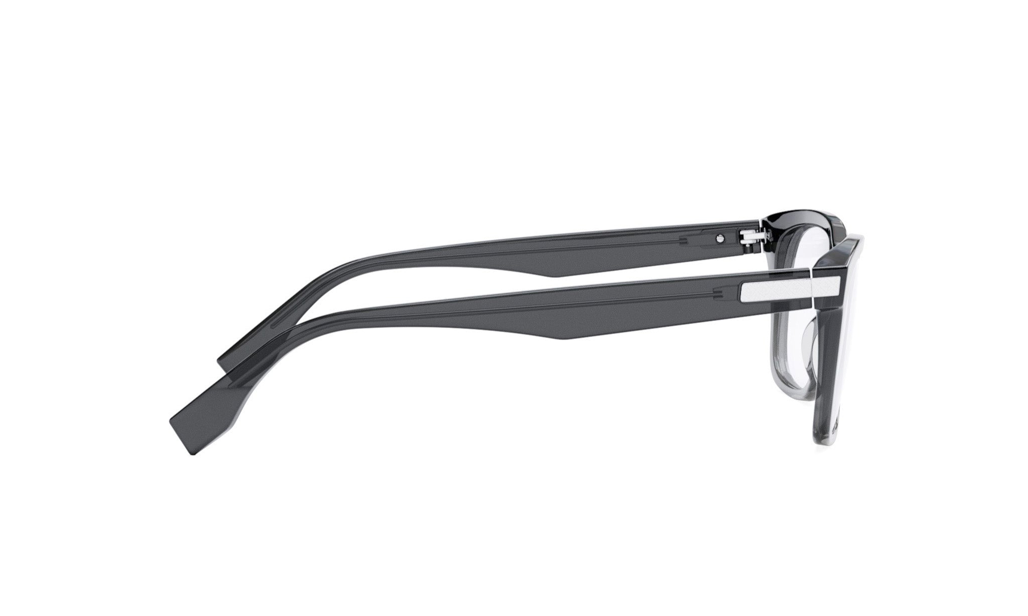 A pair of black-framed glasses with a sleek, modern design.