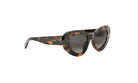 A pair of stylish sunglasses with a tortoiseshell frame and dark lenses.