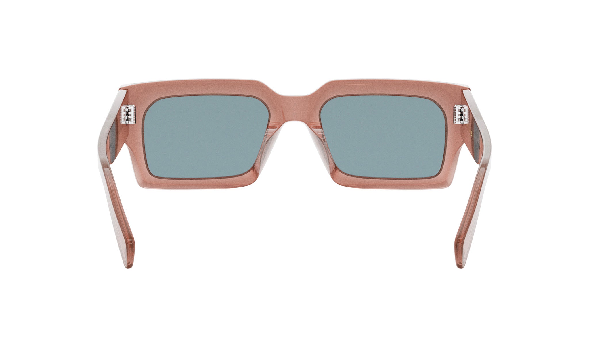 A pair of brown-framed sunglasses with dark blue lenses.