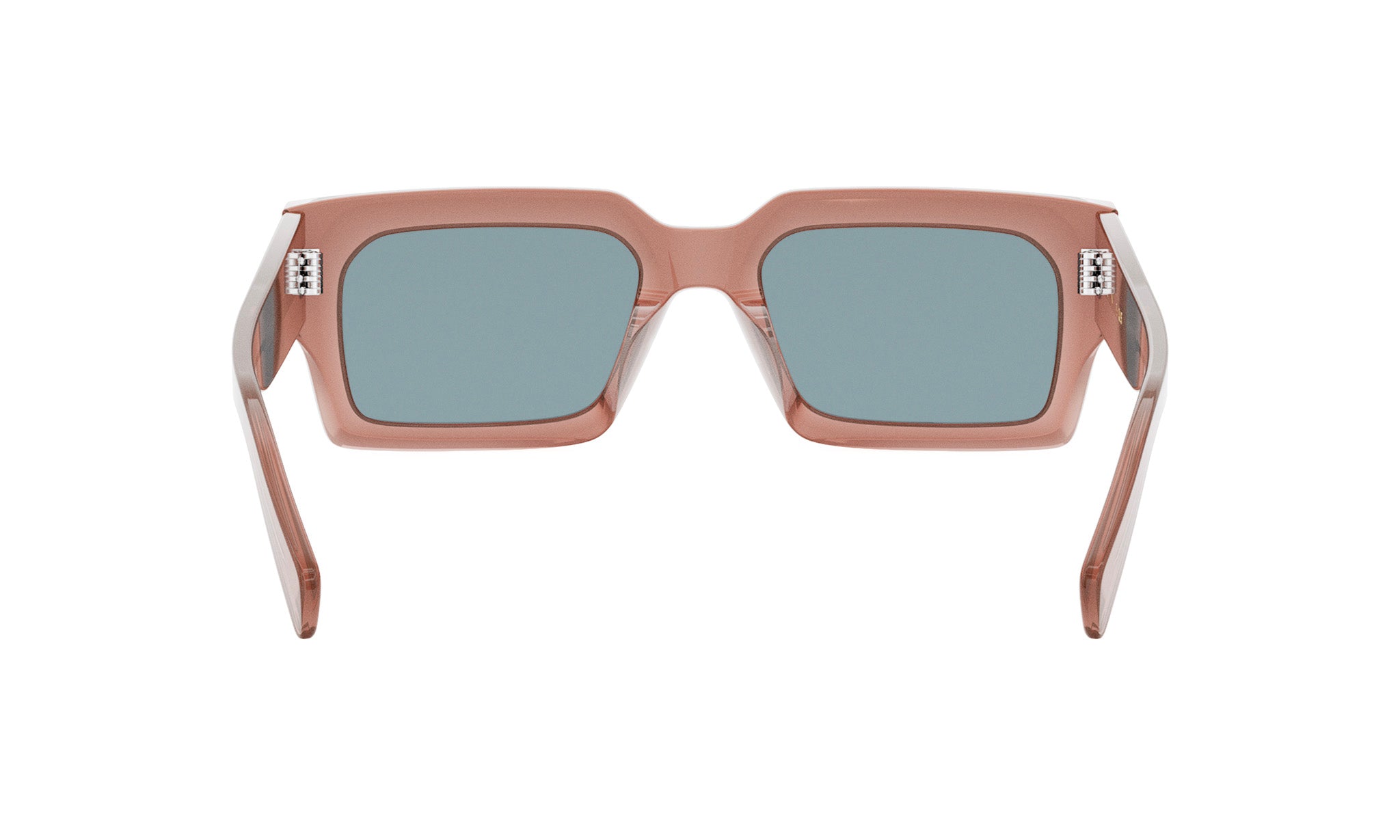 A pair of brown-framed sunglasses with dark blue lenses.