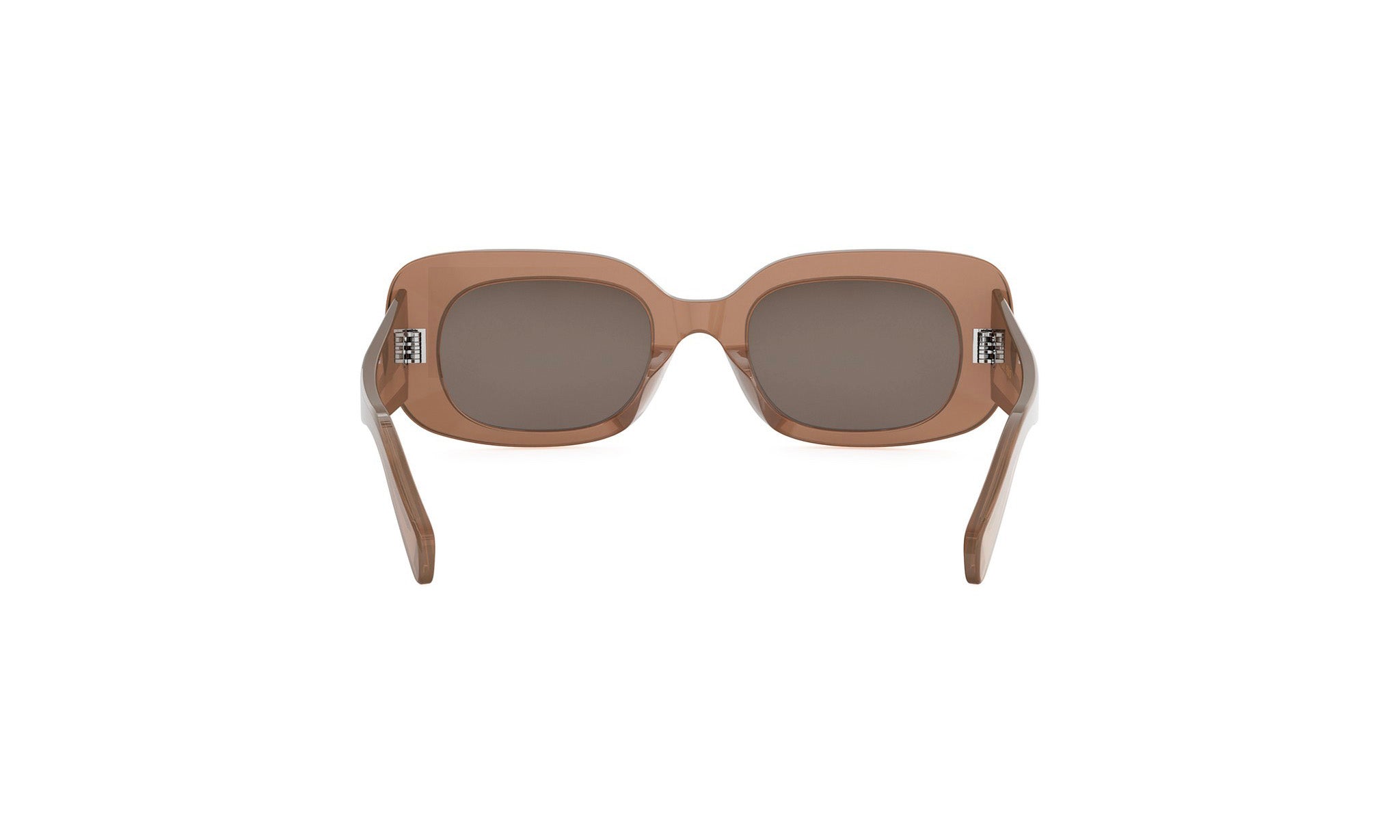 A pair of brown-framed sunglasses with dark lenses.