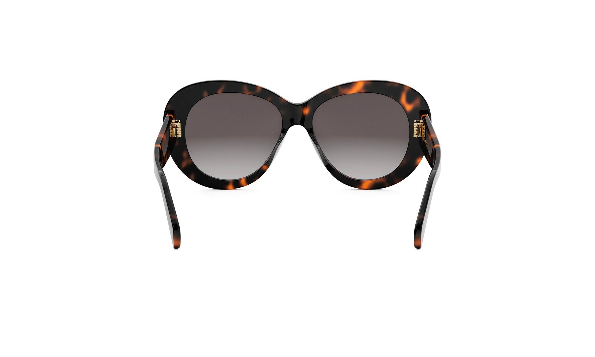 A pair of stylish sunglasses with a tortoiseshell frame and dark lenses.