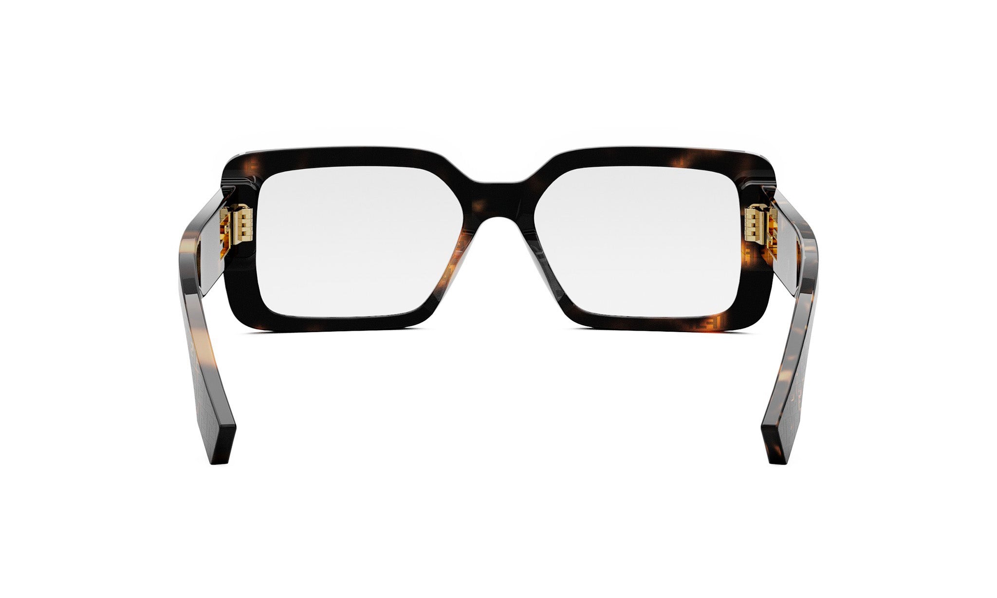 A pair of black-framed glasses with a tortoiseshell pattern.