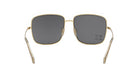 A pair of gold-framed sunglasses with dark lenses.