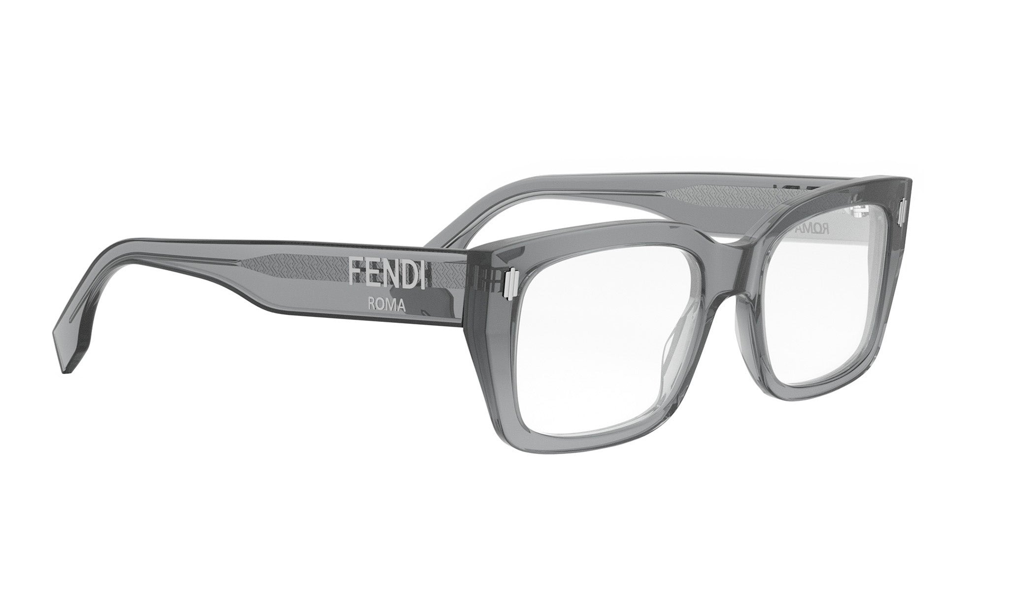 A pair of Fendi glasses with a sleek, modern design.