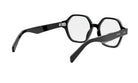 A pair of black-framed glasses with a sleek, modern design.