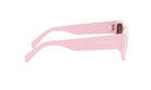 A pair of pink sunglasses with the word "Celine" written on the frame.