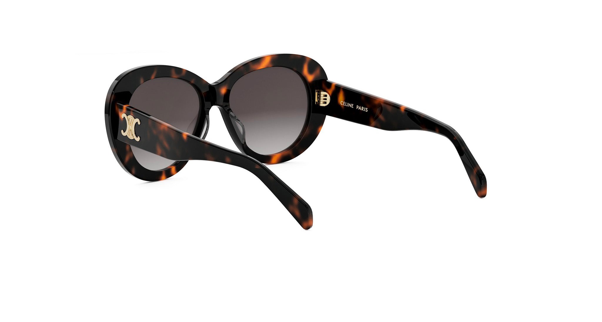 A pair of stylish sunglasses with a tortoiseshell frame and dark lenses.