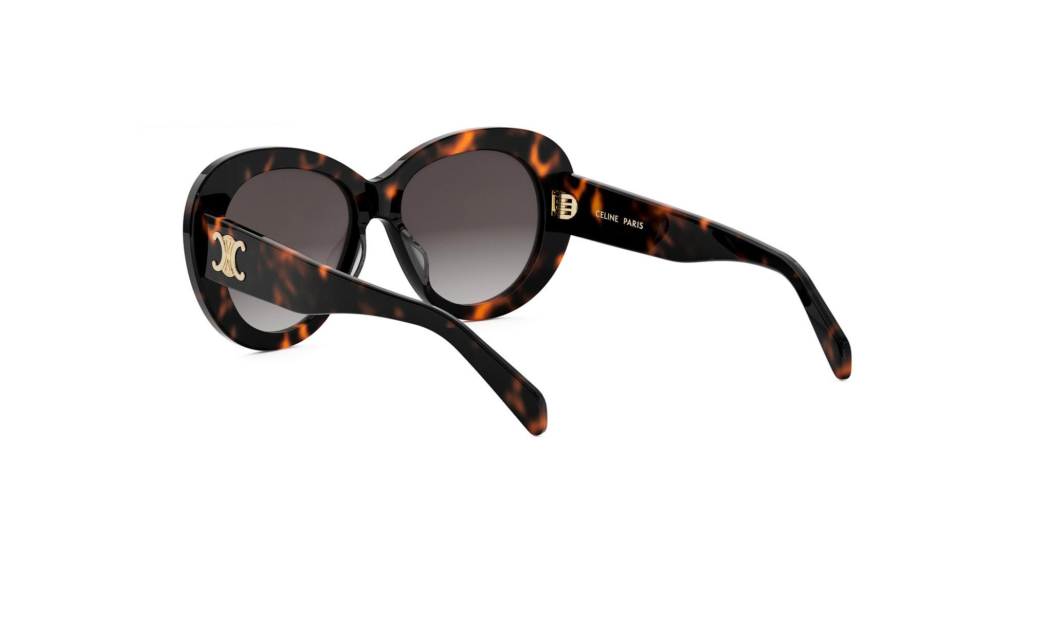 A pair of stylish sunglasses with a tortoiseshell frame and dark lenses.