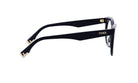 A pair of black Fendi-branded eyeglasses with a sleek, modern design.