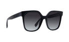 A pair of black sunglasses with a gradient lens design.