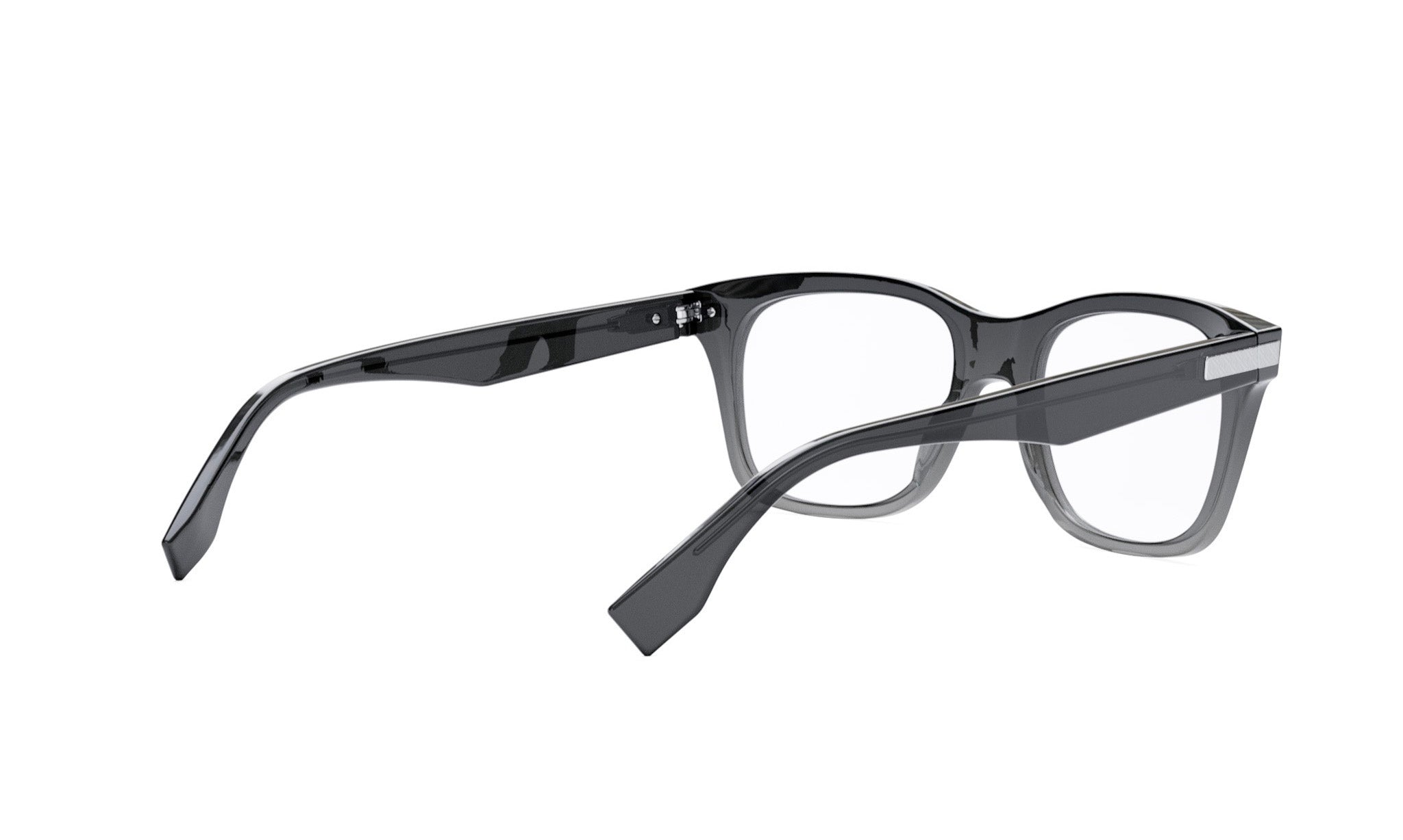 A pair of black-framed glasses with a sleek, modern design.