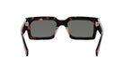 A pair of dark-framed sunglasses with a tortoiseshell pattern and dark lenses.