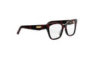 A pair of stylish, tortoiseshell-framed glasses with a dark frame and clear lenses.