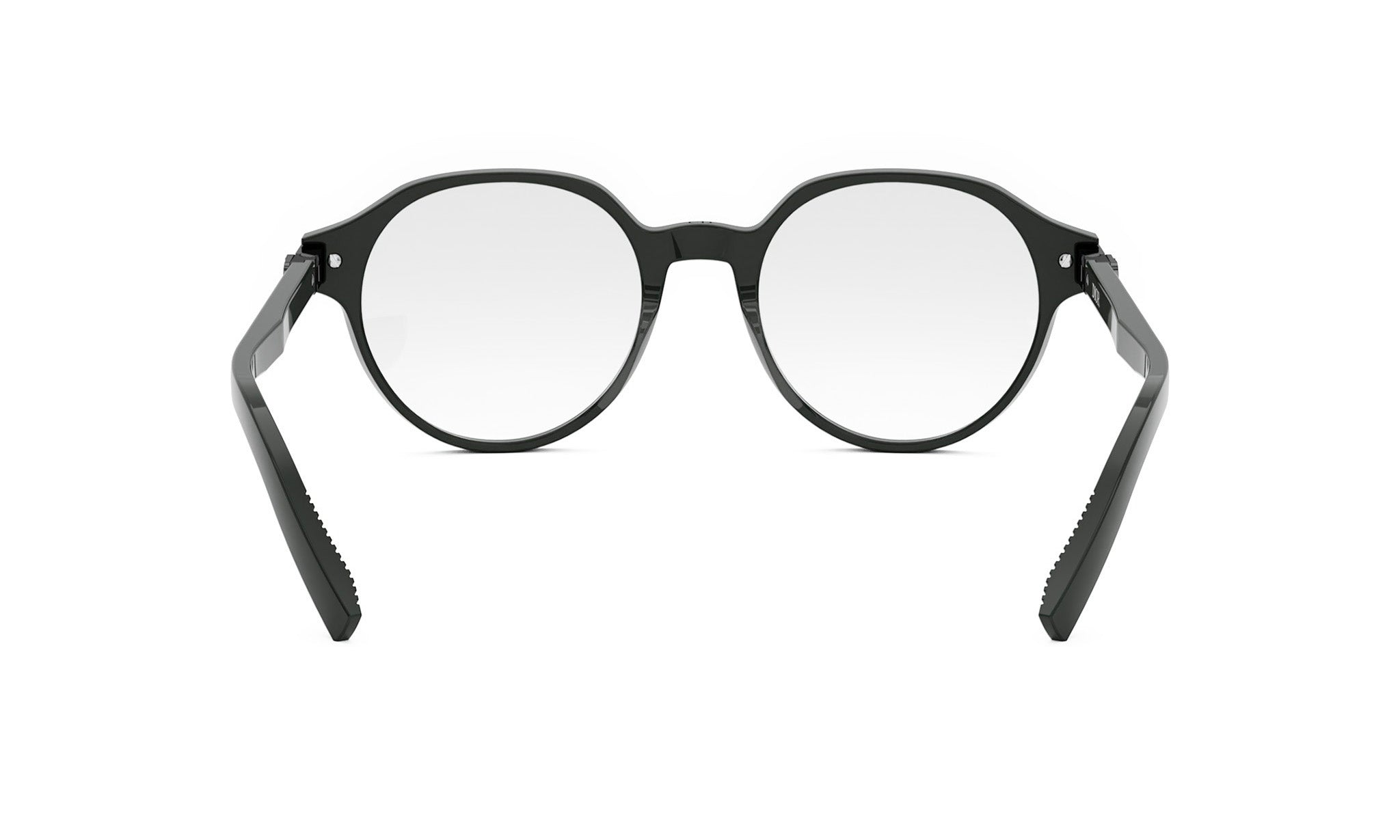 A pair of black-framed glasses with a sleek, modern design.