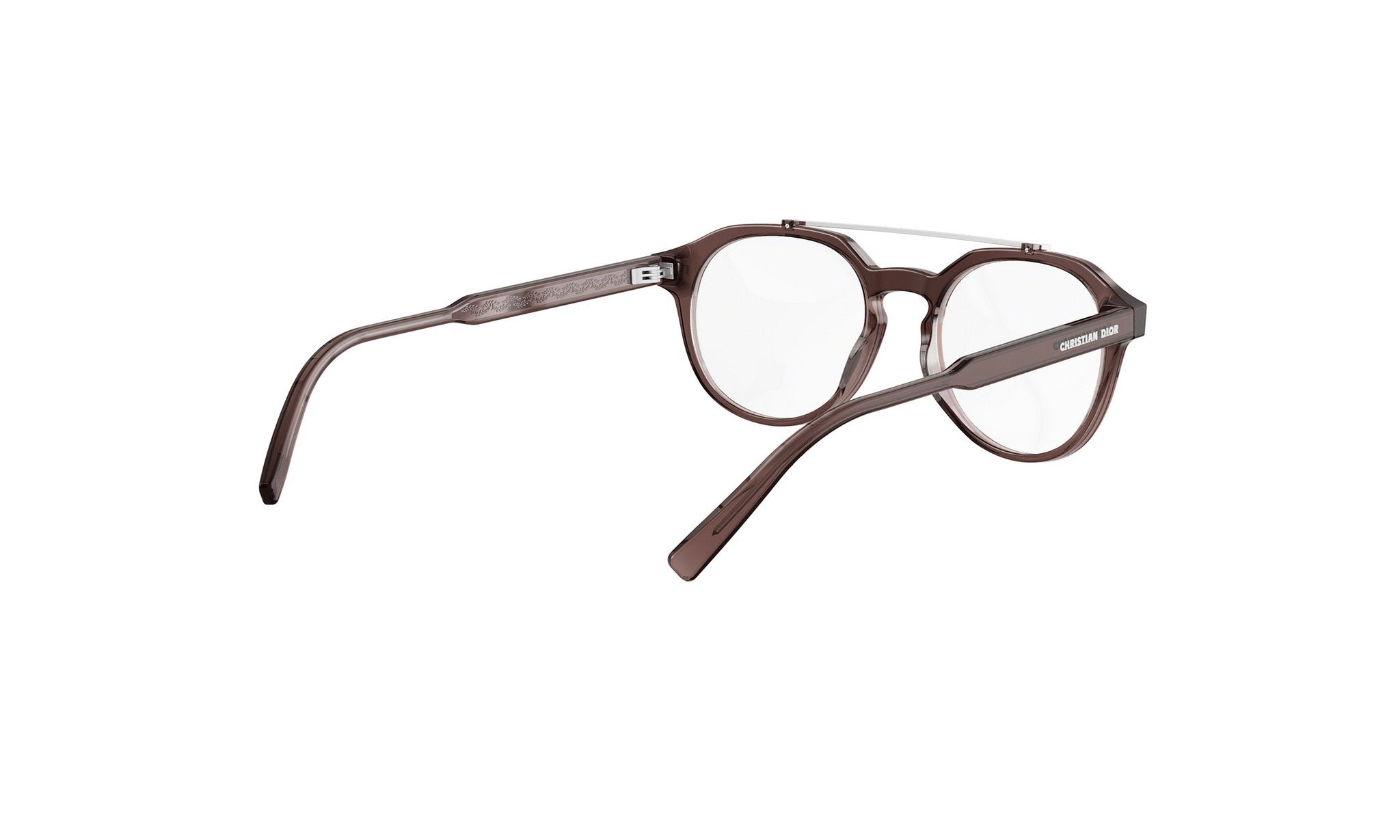 A pair of brown-framed glasses with a wire frame, designed for use with a computer.
